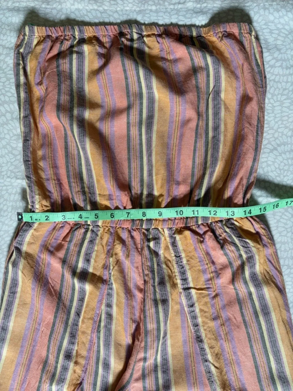 Anthropologie Drew Emerson Strapless Jumpsuit Stripe Linen Size medium - Picture 6 of 7